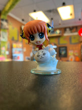 Load image into Gallery viewer, MegaHouse Gintama Petit Chara Land Kagura &amp; Sadaharu Riding On A Cloud Mini Figure
