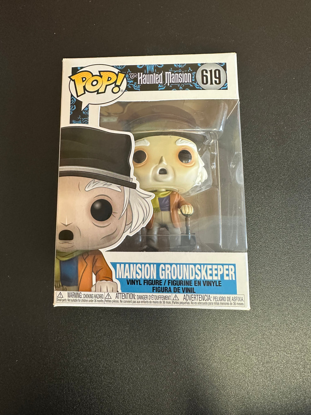 FUNKO POP HAUNTED MANSION GROUNDSKEEPER MISSING STICKER 619