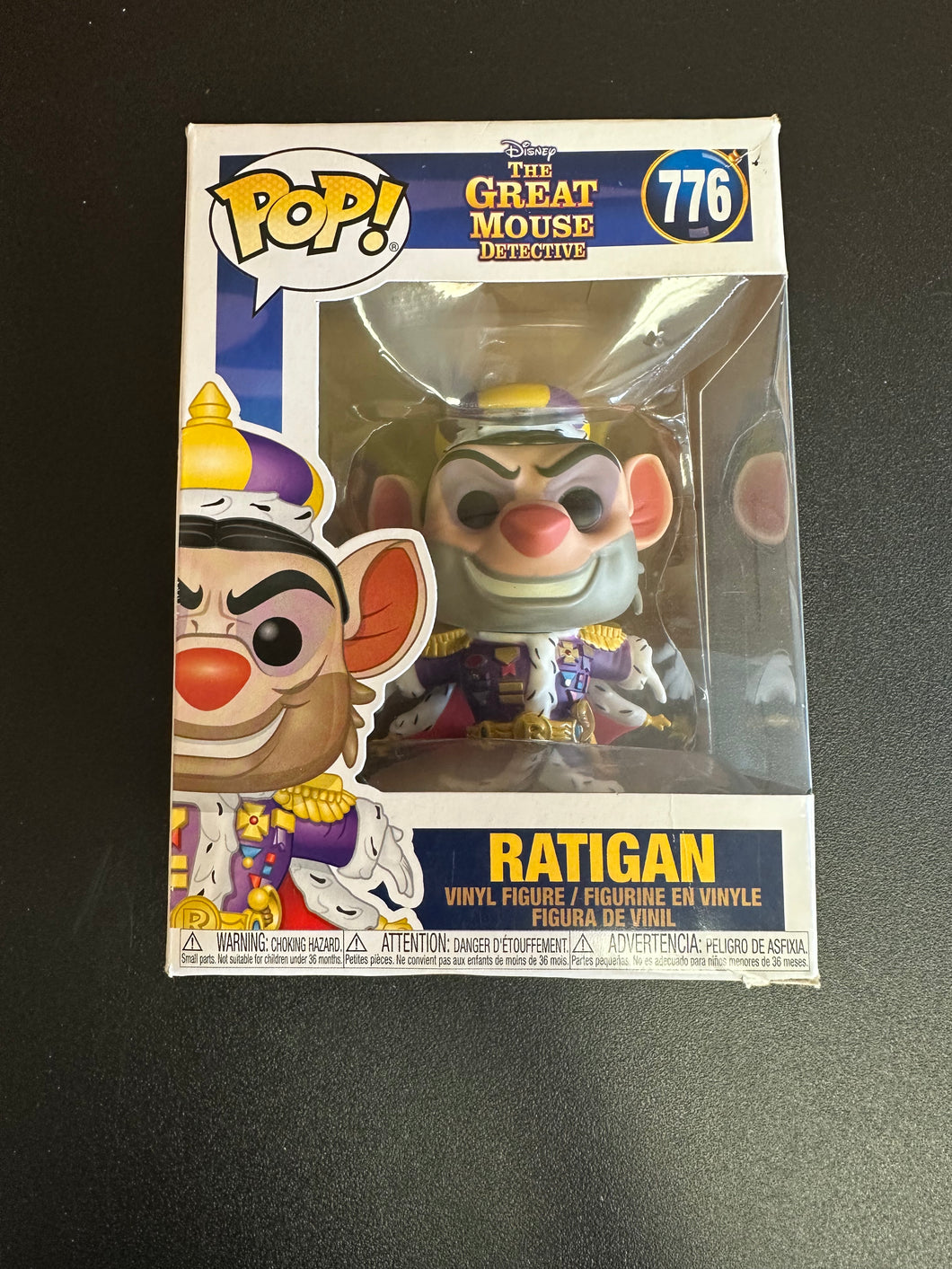 FUNKO POP DISNEY THE GREAT MOUSE DETECTIVE RATIGAN 776 BOX DMG