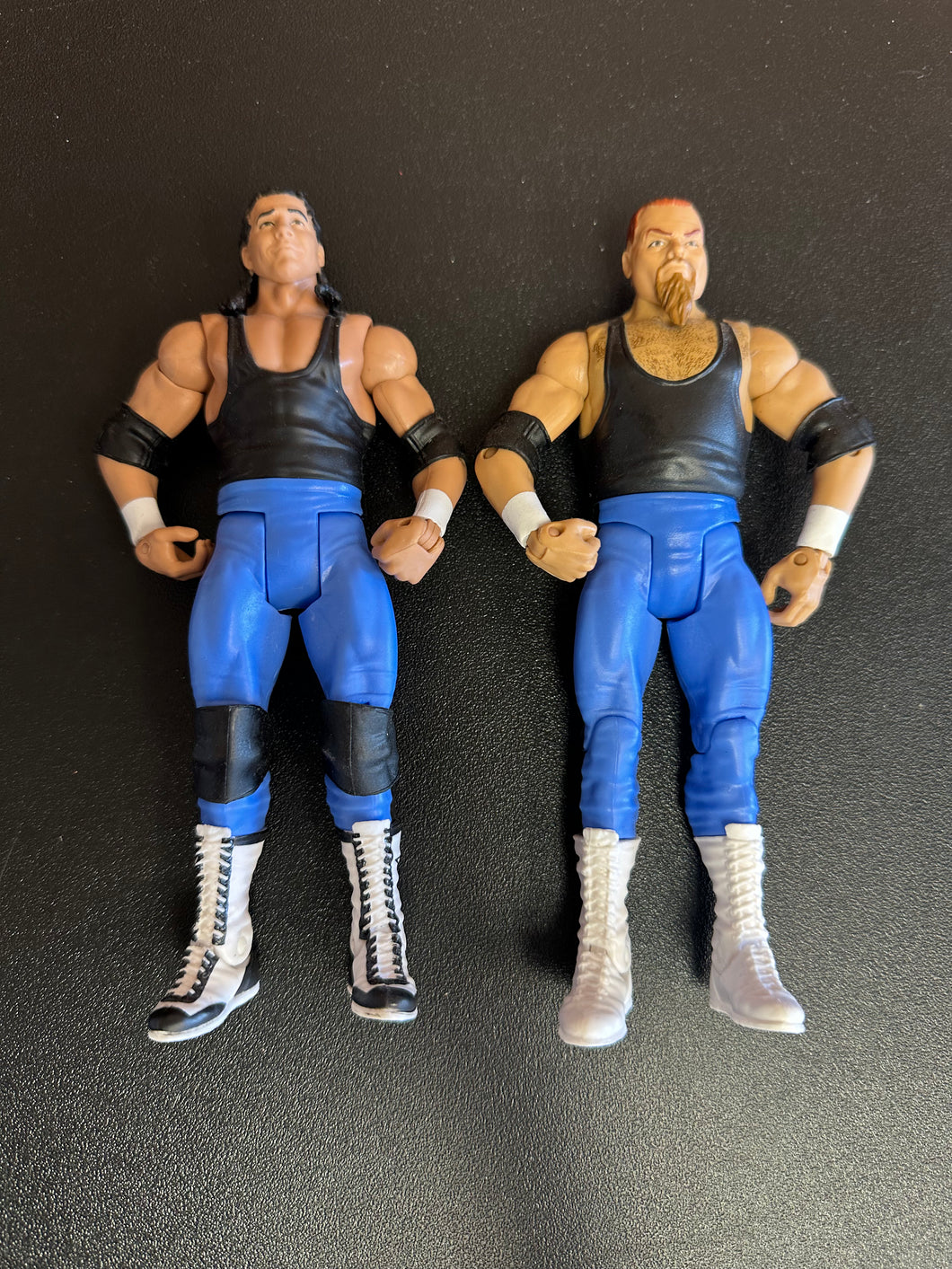 Mattel WWE Wrestling Battle Pack Series 47 Bret Hart & Jim The Anvil Neidhart 2-Pack Loose Preowned Figures