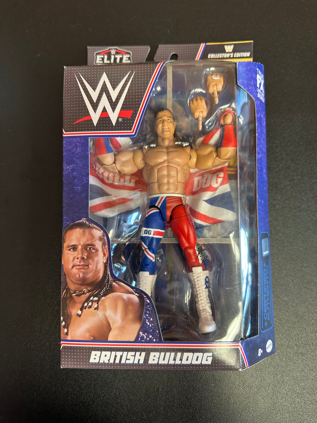 Mattel WWE Elite Collectors Edition Bristish Bulldog Action Figure Preowned