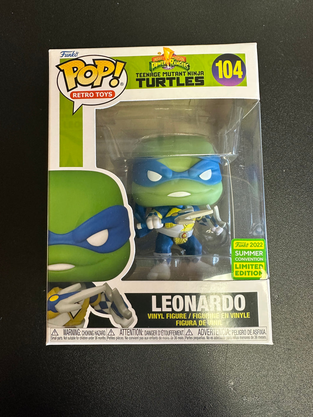 FUNKO POP POWER RANGERS TMNT LEONARDO 2022 SUMMER CONV 104