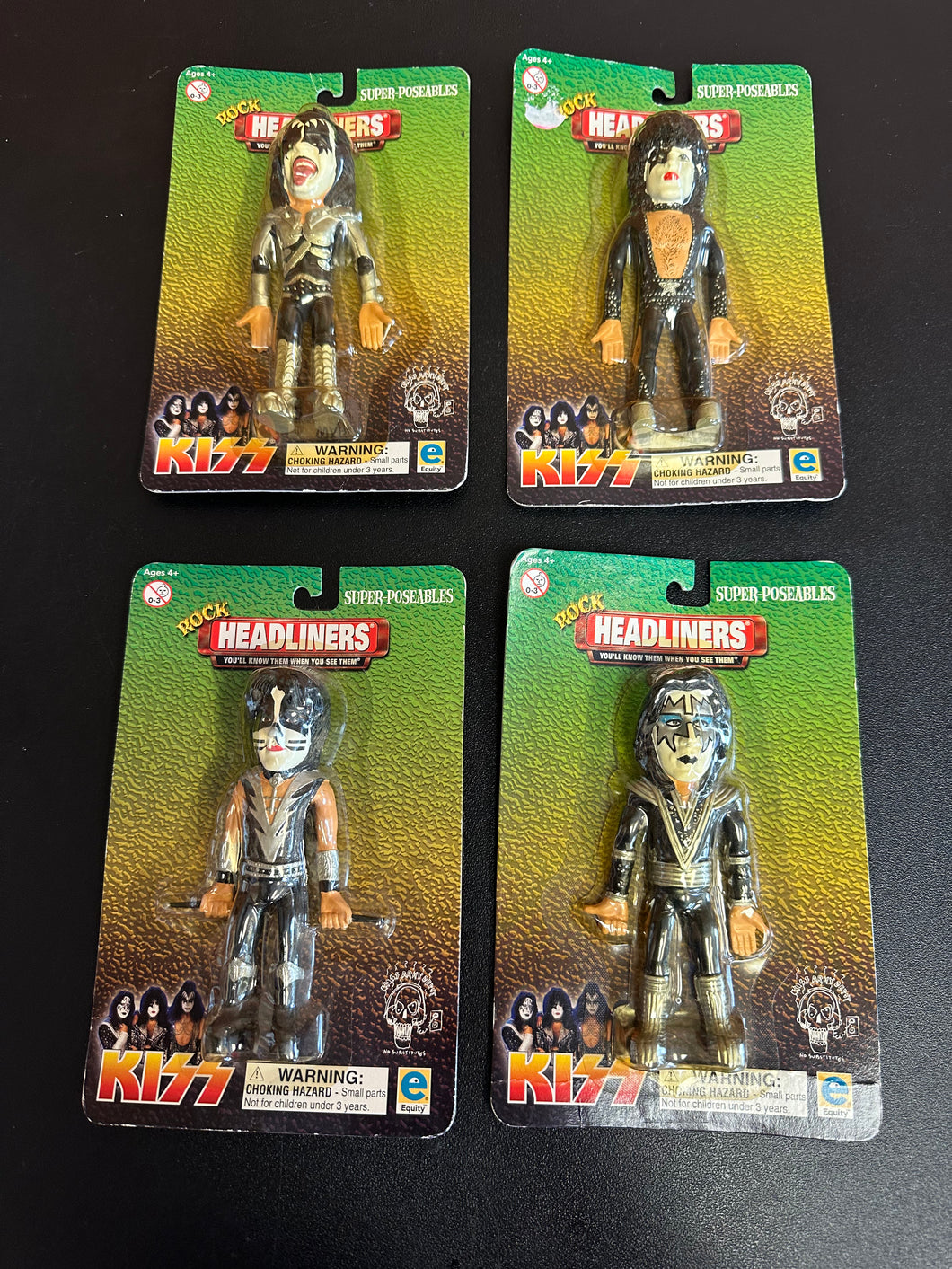 Rock Headliners Super-Poseables KISS Set of 4 Figures
