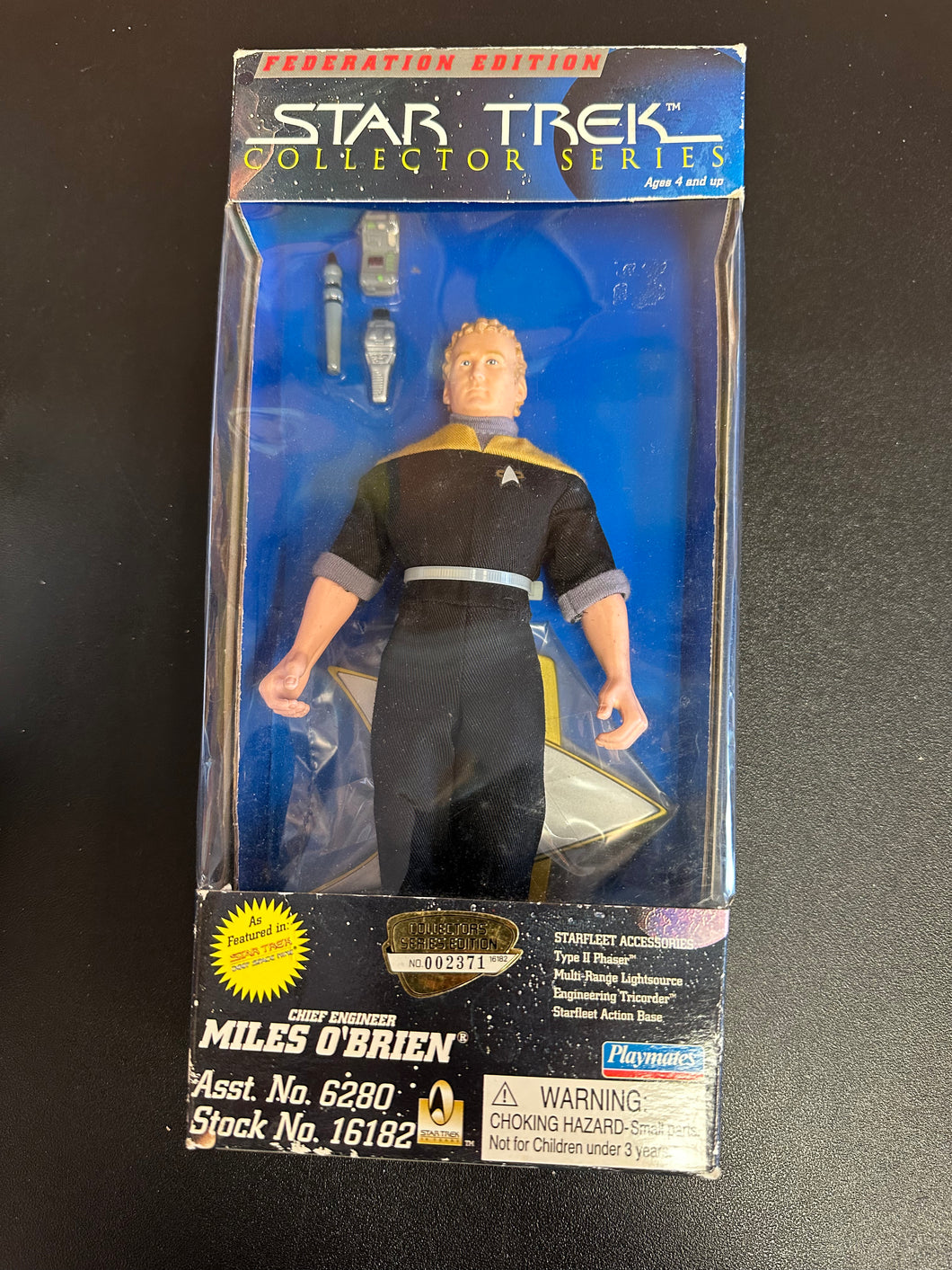 Playmates Collector Series Star Trek Miles O’Brien Figure Federation Edition
