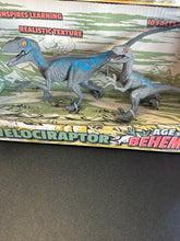 Load image into Gallery viewer, Playtek Age of Behemoth Velociraptor Gray Blue 2 Pack
