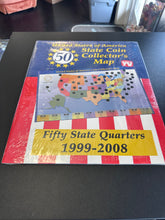 Load image into Gallery viewer, United States of America State Coin Collector’s Map 50 State Quarters 1999-2008
