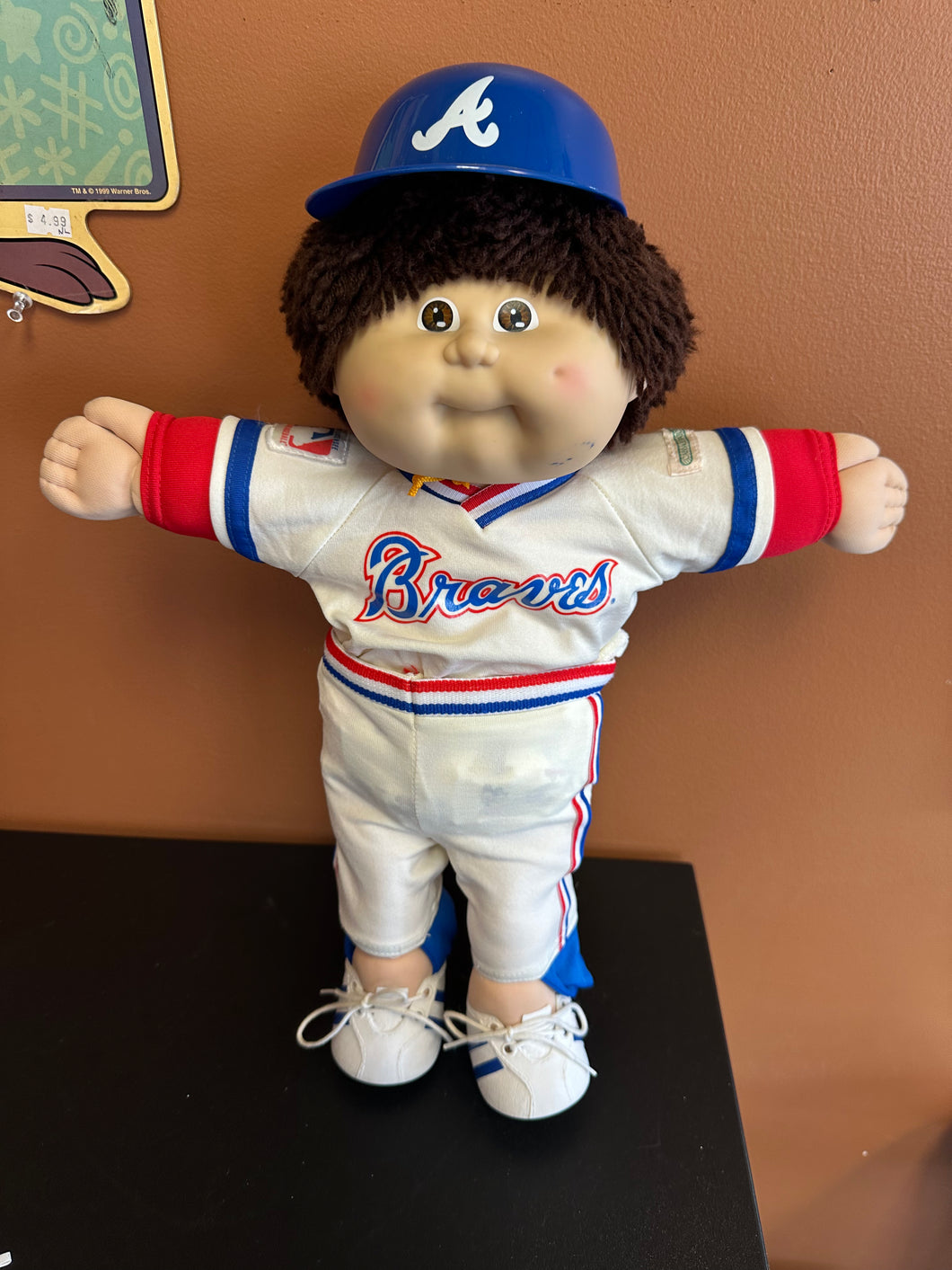 Cabbage Patch Kids 1988 MLB Atlanta Braves Brunette Boy Preowned Doll