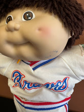 Load image into Gallery viewer, Cabbage Patch Kids 1988 MLB Atlanta Braves Brunette Boy Preowned Doll
