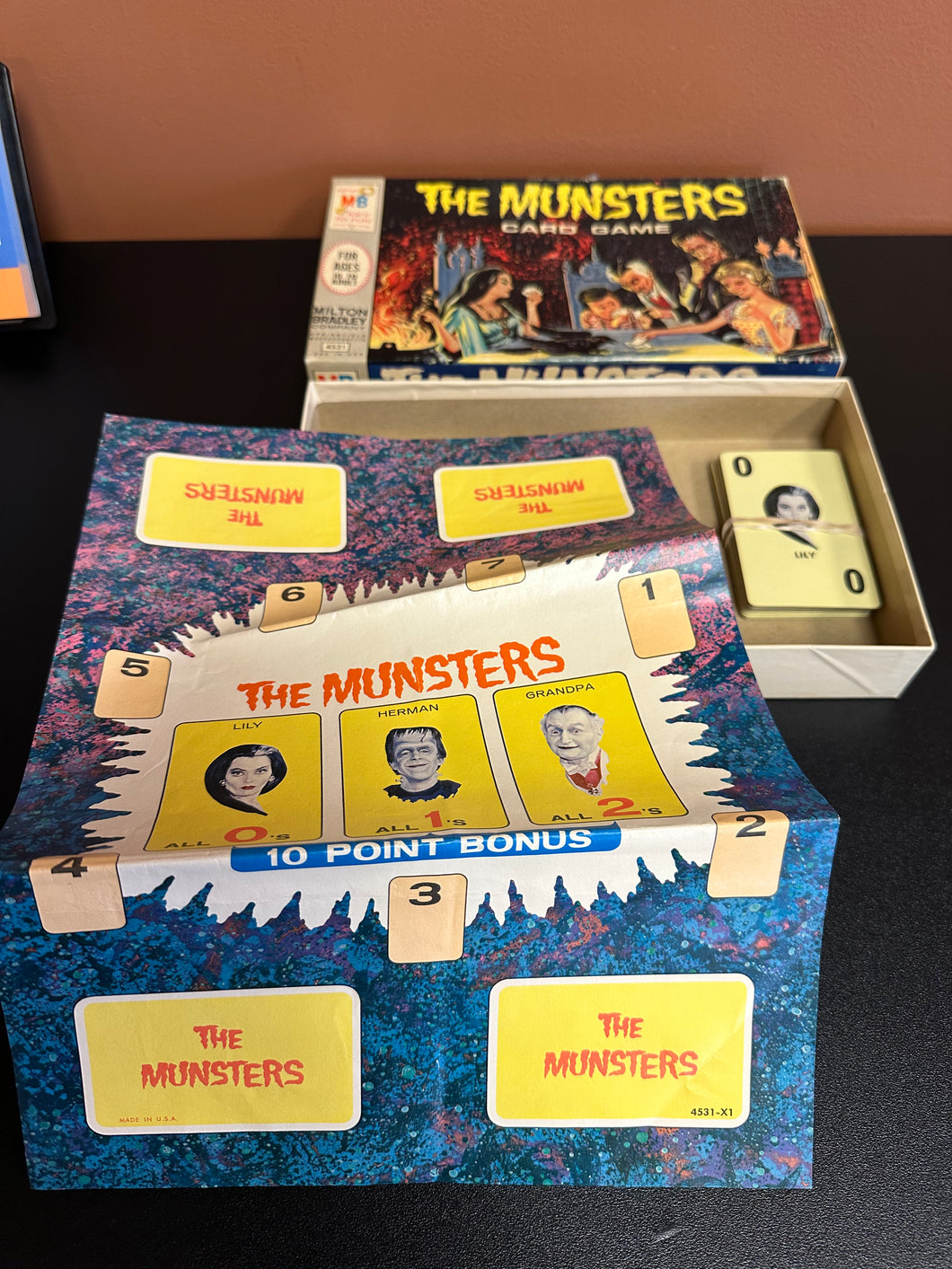 Milton Bradley The Munsters Card Game Preowned Missing Markers