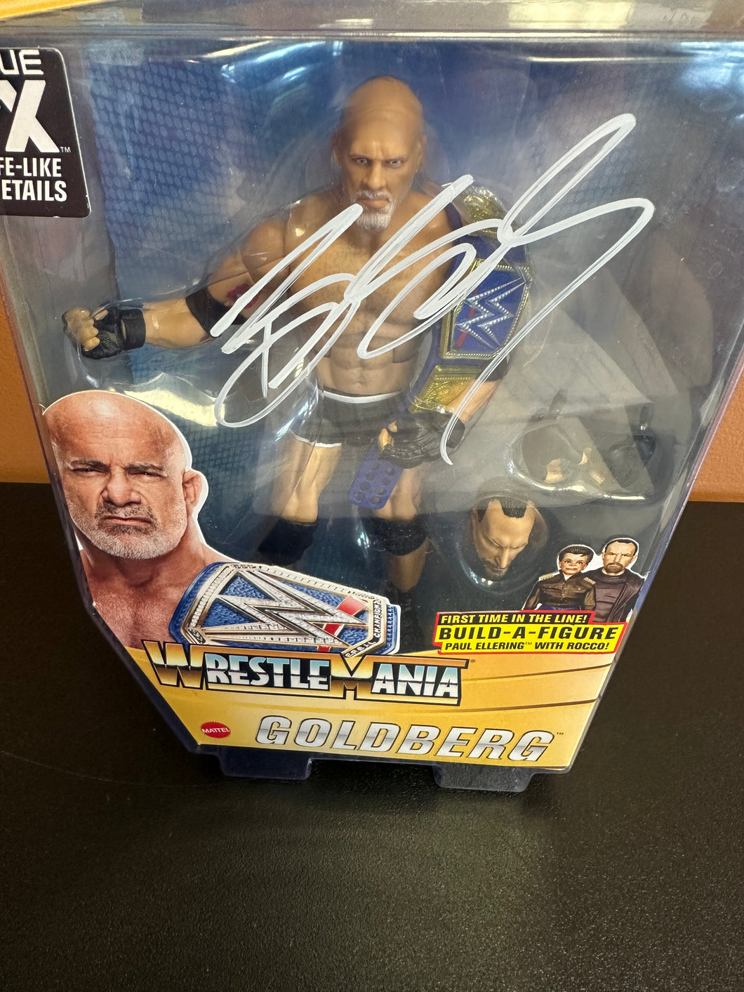 Mattel WWE Elite Wrestlemania Goldberg Figure Autograph CNY