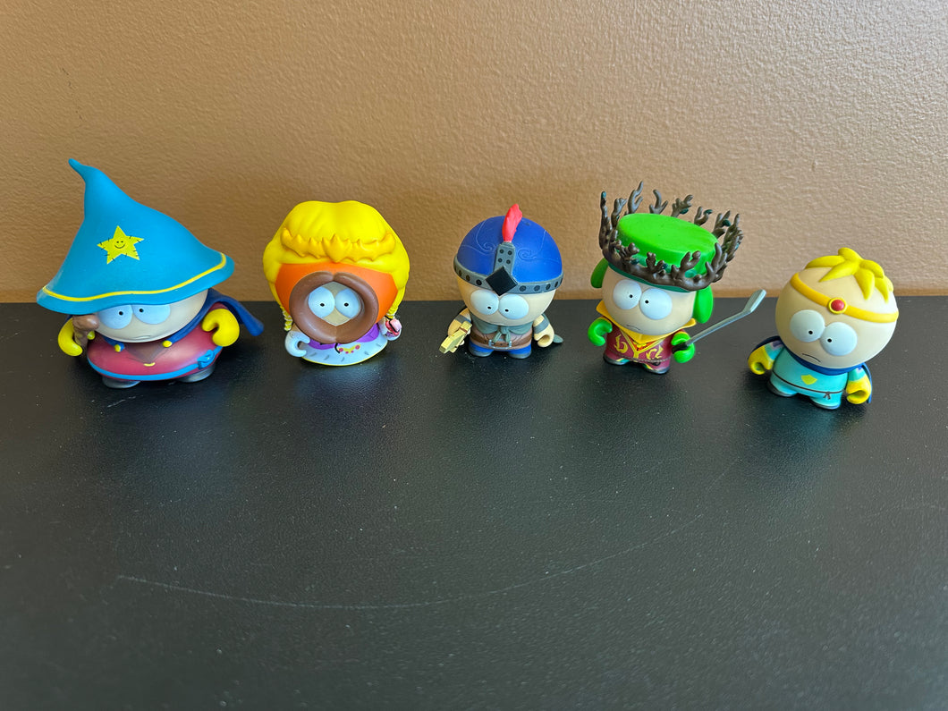 Kidrobot South Park Stick of Truth Set of 5 Preowned 2.5” Figures