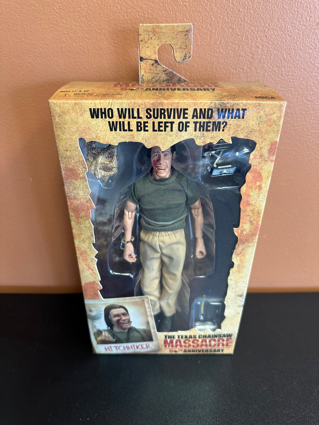 NECA Texas Chainsaw Massacre 50th Anniversary Ultimate Hitchhiker Toys 8” Scale Clothed Action Figure
