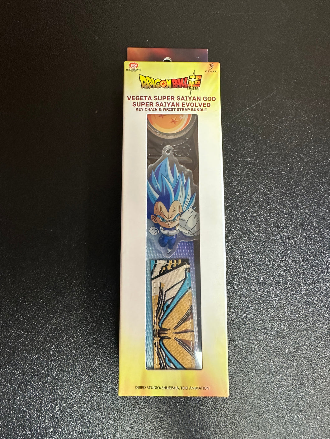 Dragonball Super Vegeta SS God SS Evolved Keychain & Wrist Strap Bundle