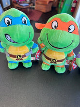 Load image into Gallery viewer, TY TMNT Beanie Babies Set of 4 Bean Bag Plush with Tags

