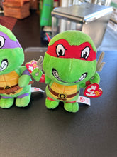 Load image into Gallery viewer, TY TMNT Beanie Babies Set of 4 Bean Bag Plush with Tags
