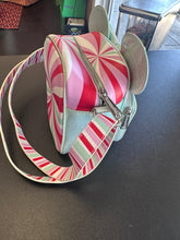 Load image into Gallery viewer, Loungefly Disney Minnie Mouse Peppermint Print Crossbody Mini Bag Preowned
