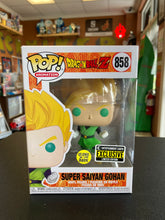 Load image into Gallery viewer, FUNKO POP DragonBall Z Super Saiyan Gohan 858 Glows In The Dark Entertainment Earth Exclusive
