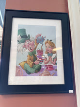 Load image into Gallery viewer, Alice In Wonderland Concept Art Mad Hatter Tea Party Framed Art
