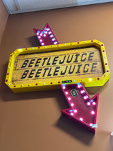 Load image into Gallery viewer, Beetle Juice Pointing Arrow Sign

