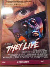 Load image into Gallery viewer, They Live on Videocassette Unframed Folded Poster
