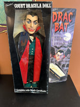 Load image into Gallery viewer, TRAVELER’S COUNT DRACULA PLUSH DOLL DRAC BAT 18”
