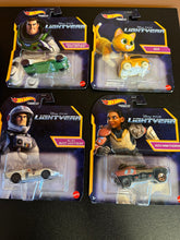 Load image into Gallery viewer, HOT WHEELS CHARACTER CARS LIGHTYEAR SET OF 4
