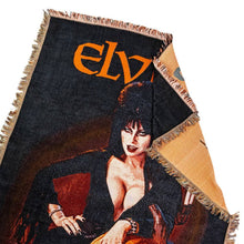 Load image into Gallery viewer, Elvira Pumpkin Tapestry Throw Blanket
