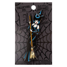 Load image into Gallery viewer, Elvira Standing Witch Black Enamel Pin
