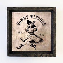 Load image into Gallery viewer, Howdy Witches - Halloween Cowgirl Canvas Art - Framed Art
