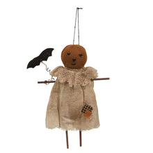 Load image into Gallery viewer, Patches Pumpkin Girl Ornament
