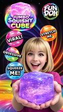 Load image into Gallery viewer, Fun Doh JUMBO Squishy (1) Cube
