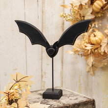 Load image into Gallery viewer, Primitive Wooden Flying Bat on Base

