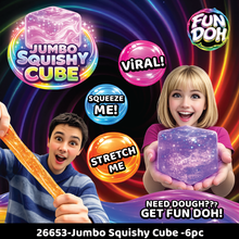 Load image into Gallery viewer, Fun Doh JUMBO Squishy (1) Cube
