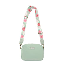 Load image into Gallery viewer, Disney Stitch Floral Print Green 7" Crossbody Bag
