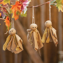Load image into Gallery viewer, 3/Set, Fabric Ghost Ornaments
