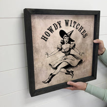 Load image into Gallery viewer, Howdy Witches - Halloween Cowgirl Canvas Art - Framed Art
