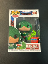 Load image into Gallery viewer, FUNKO POP TELEVISION MASTERS OF THE UNIVERSE KING HISS 2020 FALL CONVENTION 1038
