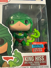 Load image into Gallery viewer, FUNKO POP TELEVISION MASTERS OF THE UNIVERSE KING HISS 2020 FALL CONVENTION 1038
