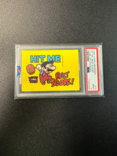Load image into Gallery viewer, TOPPS 1989 NINTENDO SUPER MARIO HIT ME BEST SCORE! GAME TIP STICKERS #12 PSA GRADED 9
