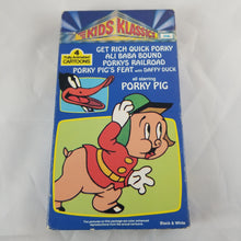 Load image into Gallery viewer, Kids Klassics VHS Porky Pig Get Rich Quick Railroad Pig&#39;s Feat w Daffy Duck B&amp;W
