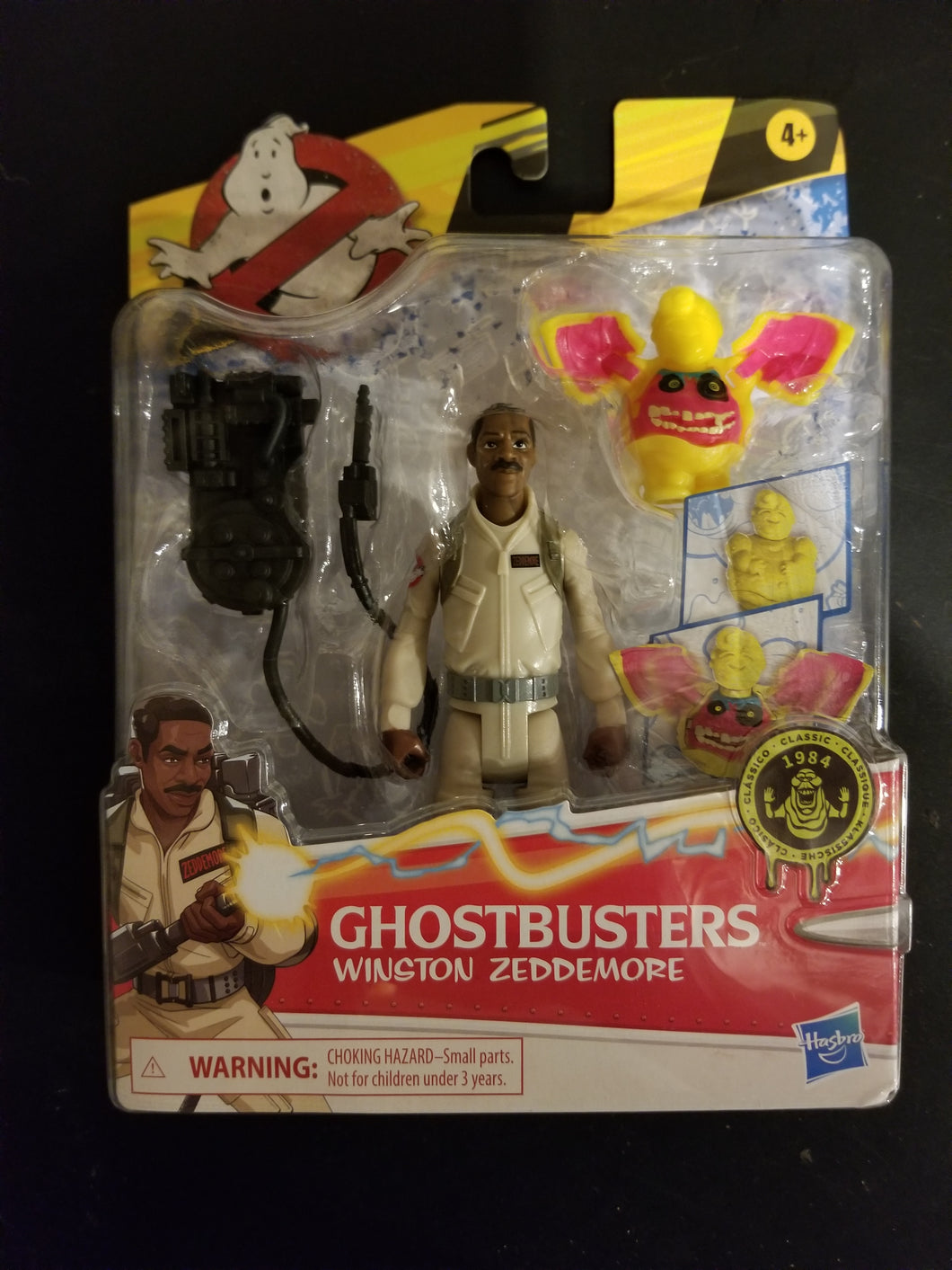 Ghostbuster Winston Zeddemore Figure Hasbro New Yellow Ghost Fright
