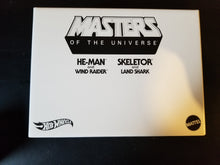 Load image into Gallery viewer, 2021 SDCC HOT WHEELS MASTERS OF THE UNIVERS HEMAN WIND RAIDER VS. SKELETOR LAND SHARK
