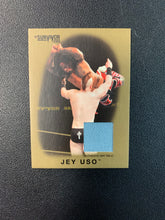 Load image into Gallery viewer, TOPPS WWE SURVIVOR SERIES RING MAT RELIC GOLD JEY USO 02/10
