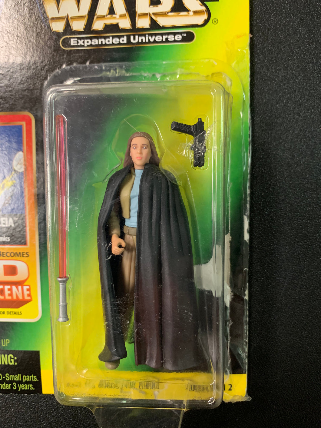 KENNER STAR WARS EXPANDED UNIVERSE 3D PLAYSCENE PRINCESS LEIA FROM DARK EMPIRE COMICS TAPED TO CARD