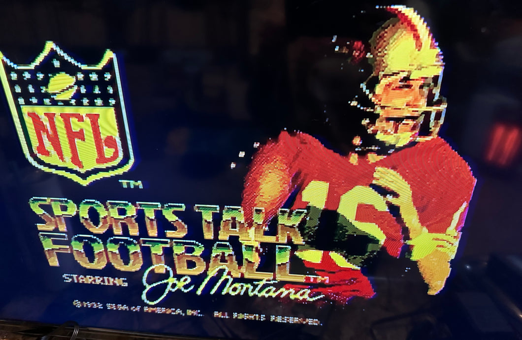 SEGA GENESIS 16-BIT NFL SPORTS TALK FOOTBALL ‘93 STARRING JOE MONTANA CASE & GAME TESTED WORKS