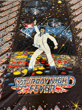 Load image into Gallery viewer, VINTAGE SATURDAY NIGHT FEVER JOHN TRAVOLTA BED COVER FABRIC BEDDING PREOWNED
