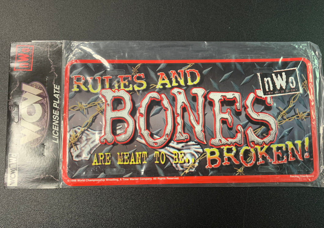 NWO WCW RULES AND BONES ARE MEANT TO BE..BROKEN! LICENSE PLATE