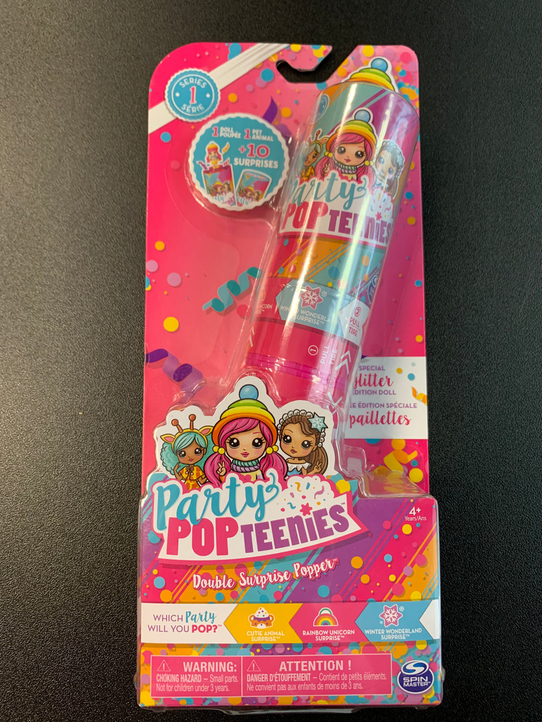 SPIN MASTER PARTY POP TEENIES DOUBLE SURPRISE POPPER SERIES 1