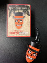 Load image into Gallery viewer, HORRORNAMENTS VINTAGE GENTLEMAN SKULL FLATBACK COLLECTIBLE ORNAMENT
