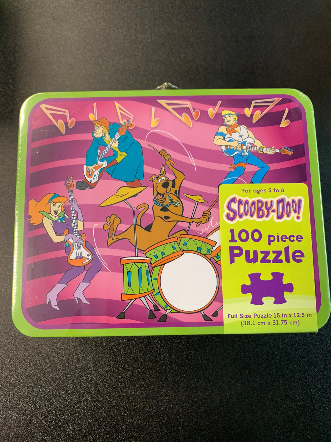 PRESSMAN SCOOBY-DOO & GANG IN BAND 100 PIECE PUZZLE IN TIN TOTE LUNCHBOX